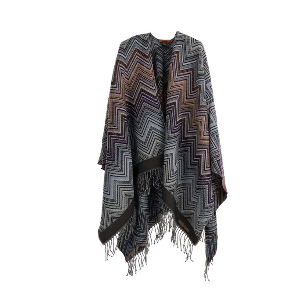 Missoni Women Cape With Long Sleeves And Hood In Multicolor Women